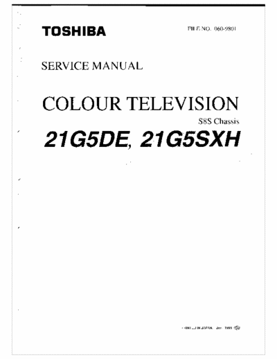 TOSHIBA 21G5DE, 21G5SXH, 21G5XRT service manual